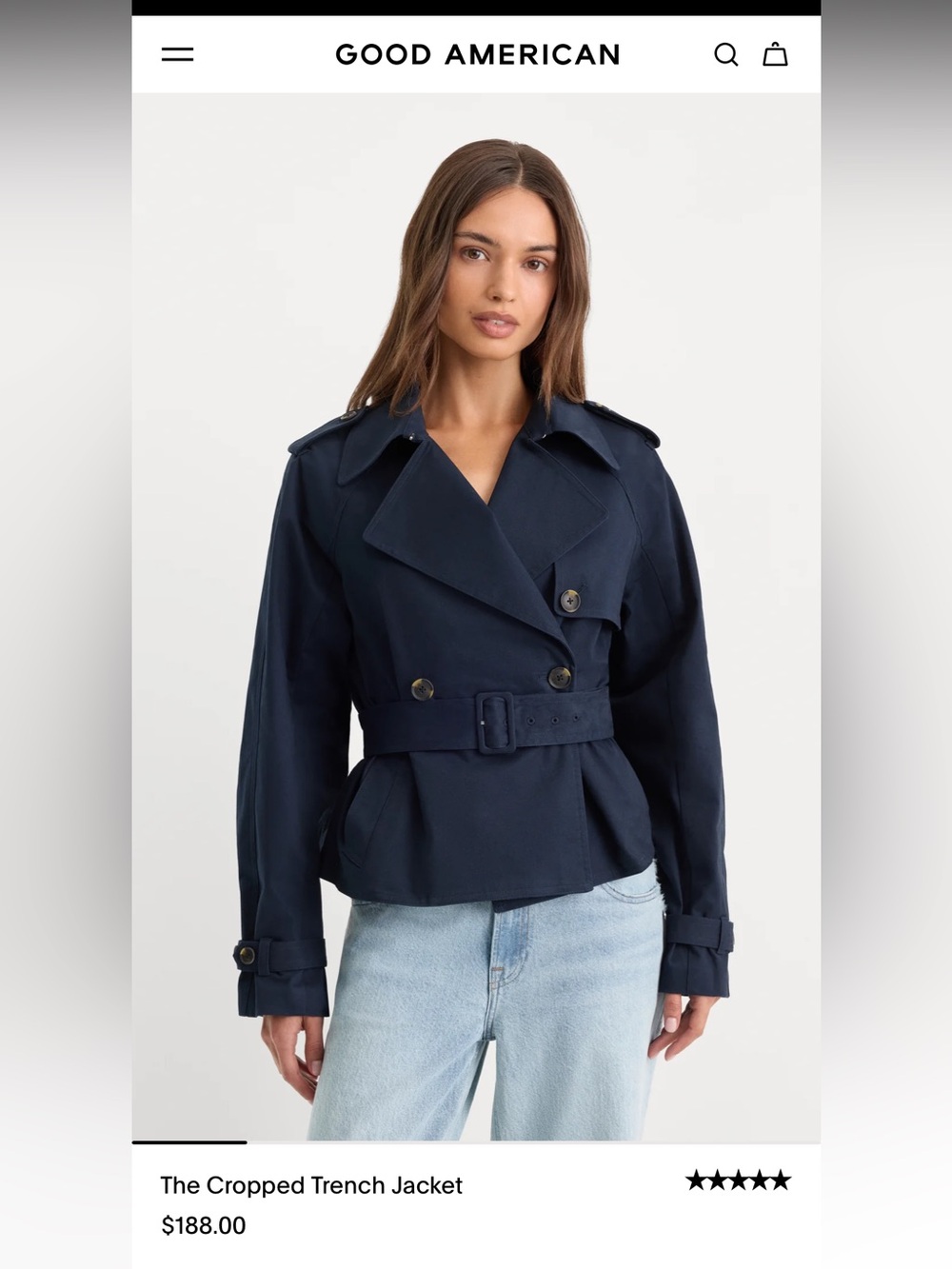 The Cropped Trench Jacket - Good American